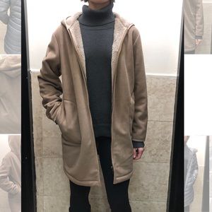 Fleece hooded jacket